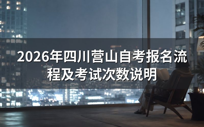 2026年四川营山自考报名流程