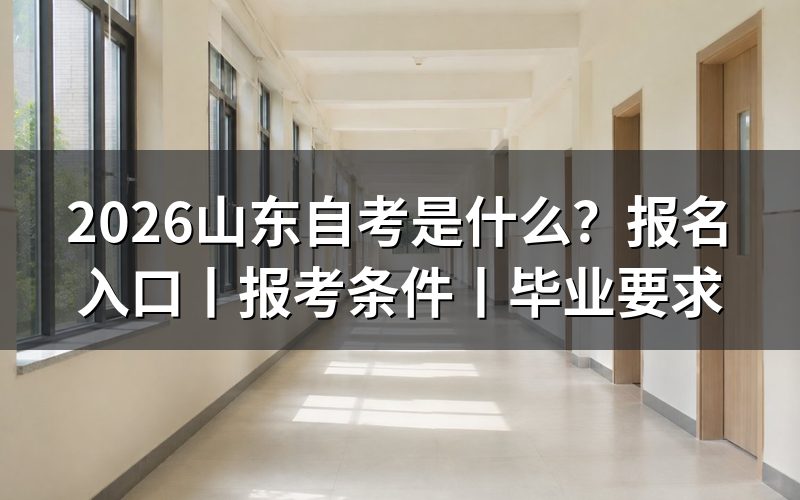 一、山东自考是什么?2026年一年考几次