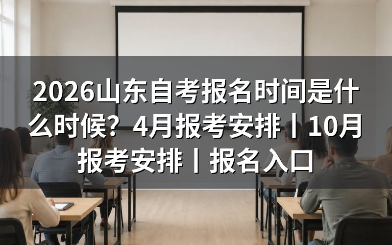 2026山东自考报名时间总览