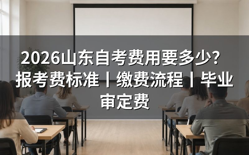 一、2026山东自考费用先看这几项
