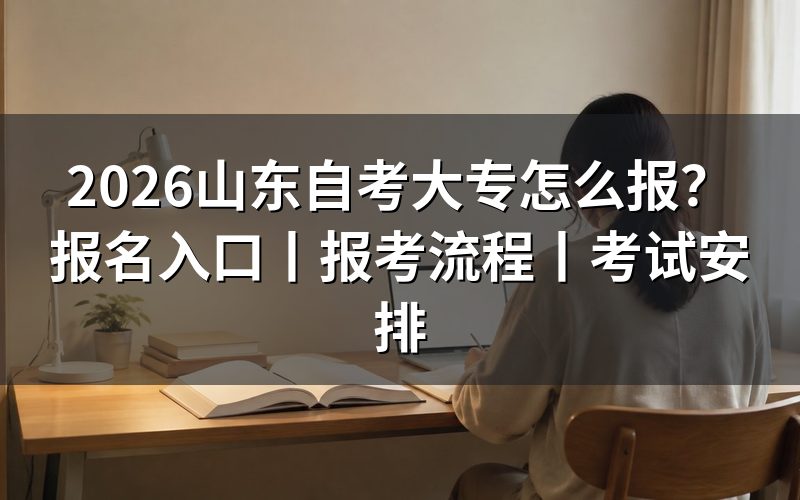 一、2026山东自考大专报名入口在哪里?