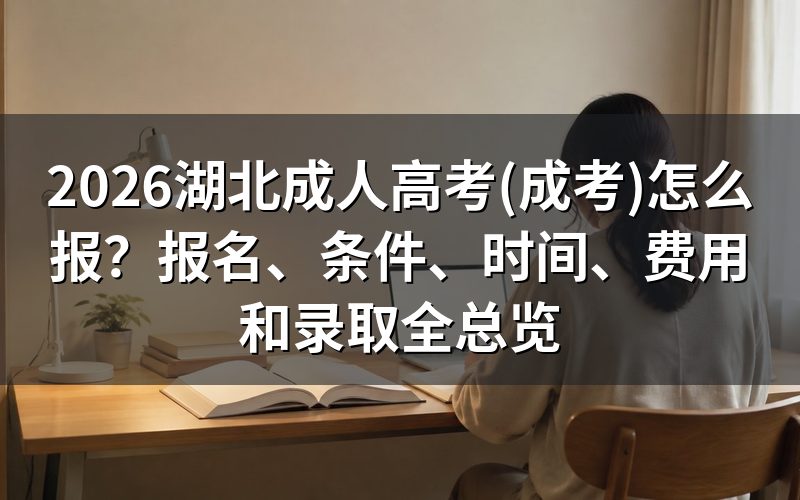 一、2026湖北成考报名入口和考试性质