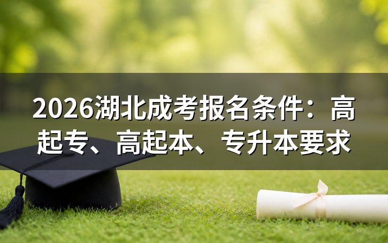 一、湖北成考报名的基本条件