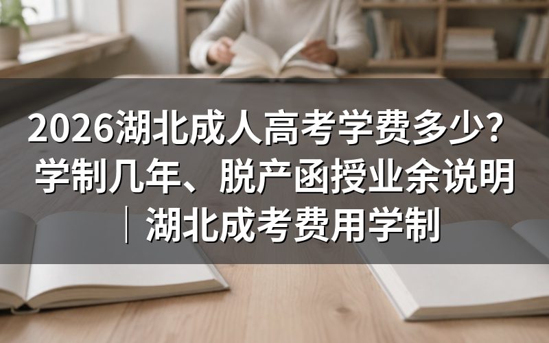 一、2026湖北成考学费多少?先看官方口径