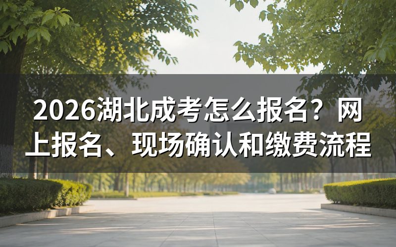 一、2026湖北成考报名入口在哪里?