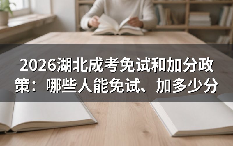 一、先看结论:湖北成考免试和加分分别解决什么问题