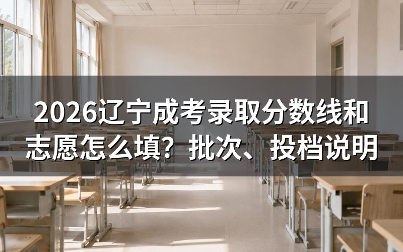 一、2026辽宁成考录取分数线看什么