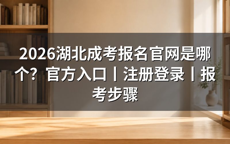 2026湖北成人高考报名入口在哪里