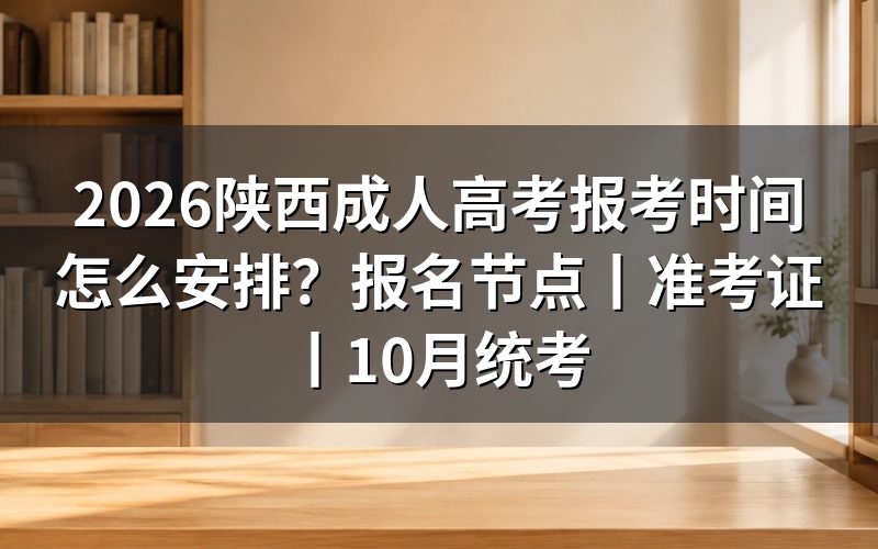 2026陕西成人高考报名时间口径