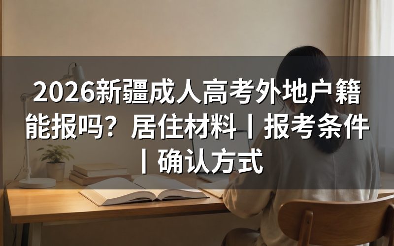 一、外地户籍能报2026新疆成人高考吗