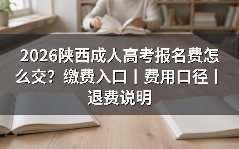 2026陕西成人高考报名费怎么交