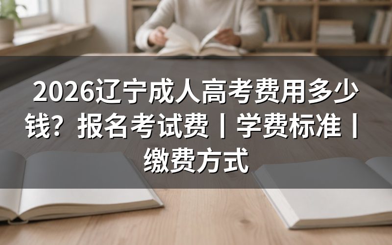 2026辽宁成人高考费用多少钱?