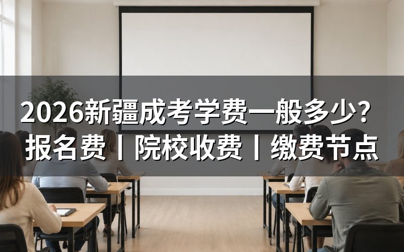 一、2026新疆成考学费一般多少
