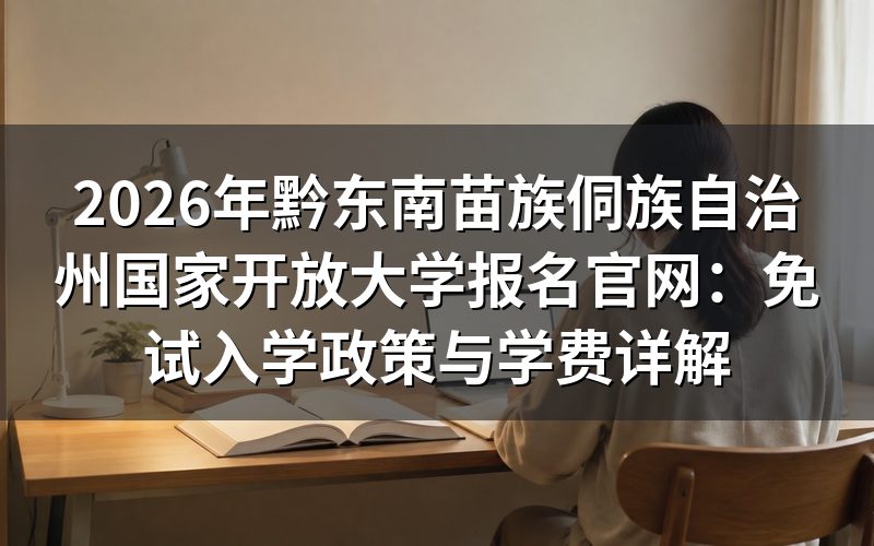 2026年贵州国家开放大学官方报考政策解读