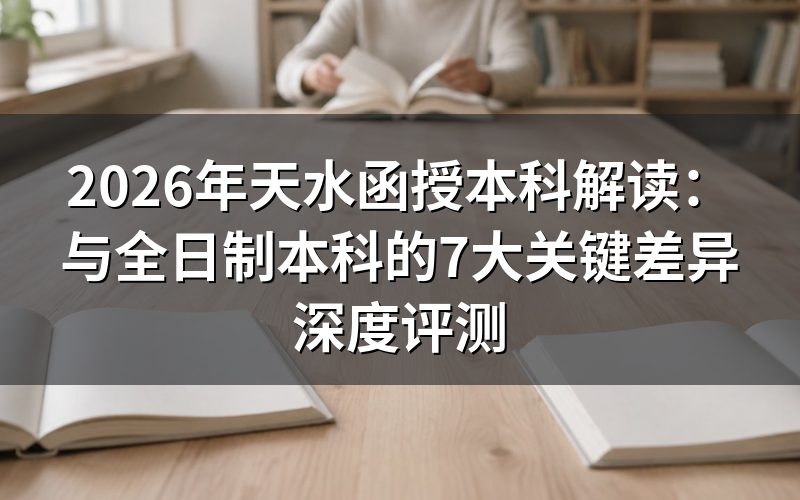 避坑指南:函授与全日制本科的核心差异