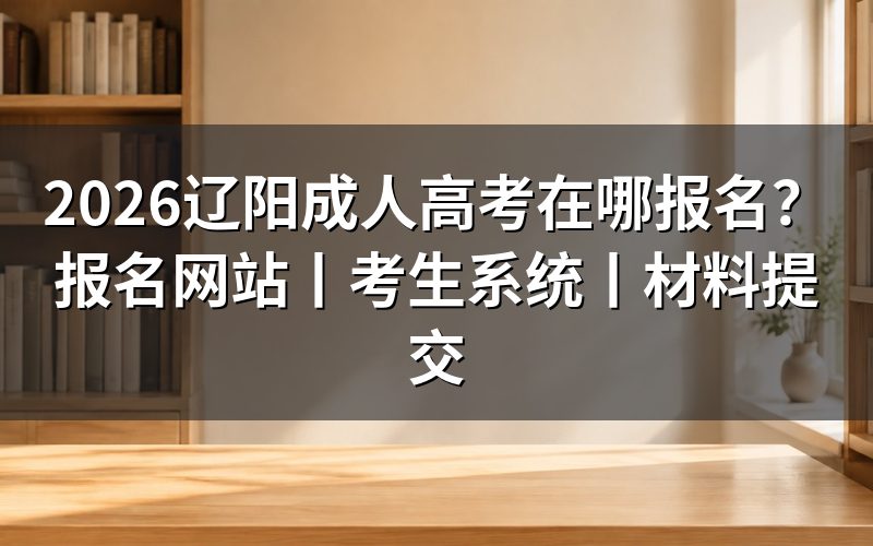 一、2026辽阳成人高考报名网站与官方入口