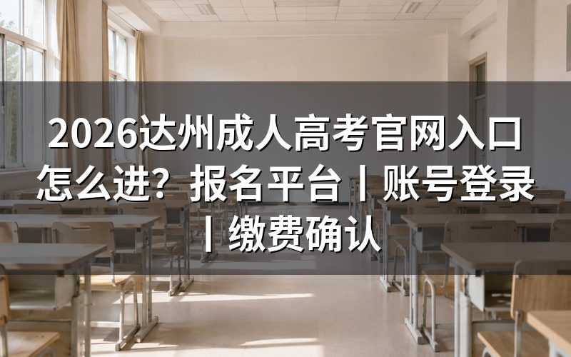 一、2026达州成人高考官网入口怎么进