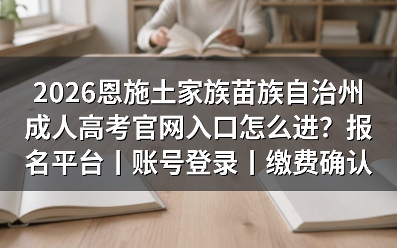 2026恩施土家族苗族自治州成人高考官网入口