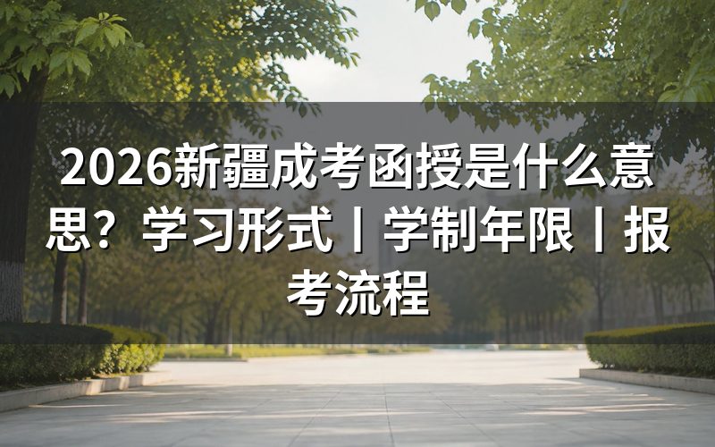 2026新疆成考函授是什么意思?