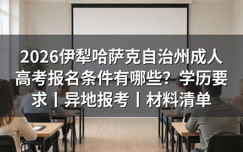 一、2026伊犁哈萨克自治州成人高考基本报名条件