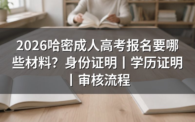 2026哈密成人高考报名材料以新疆教育考试院公告为准