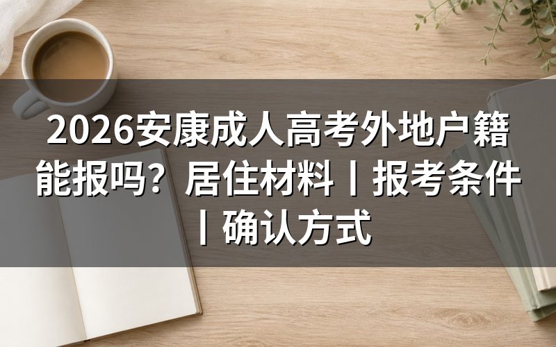 一、外地户籍在安康能不能报