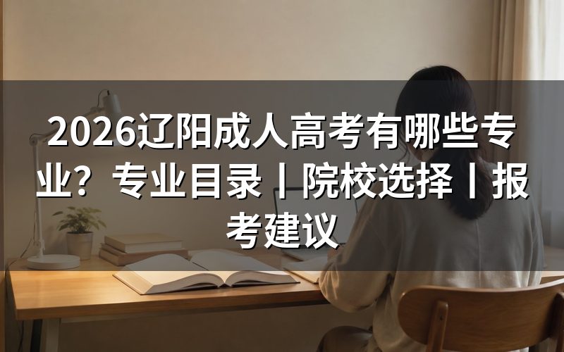 一、2026辽阳成人高考专业目录怎么看