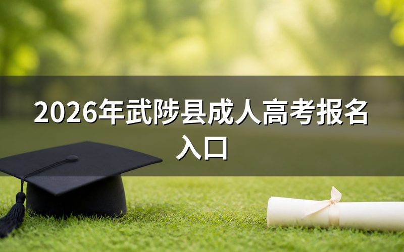 2026年武陟县成人高考报名入口