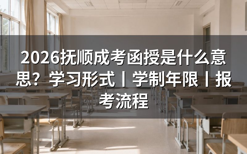 2026抚顺成考函授是什么意思？