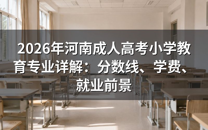 河南成考小学教育专业考试科目与分数线