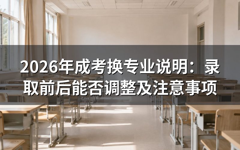 一、成考换专业有两个关键节点