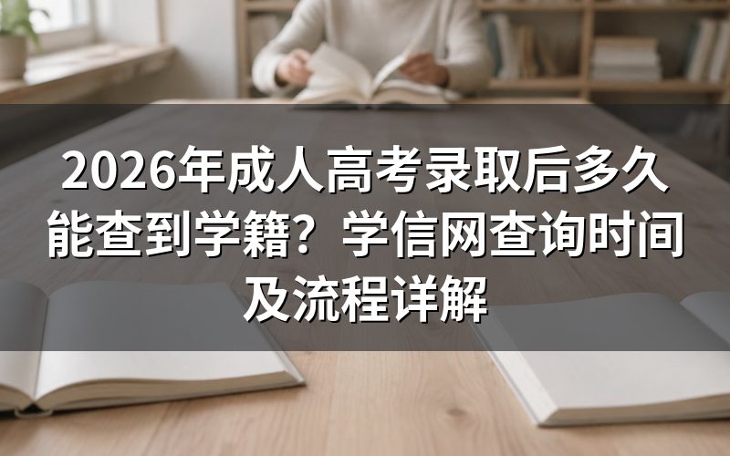 成人高考录取后多久能查到学籍?