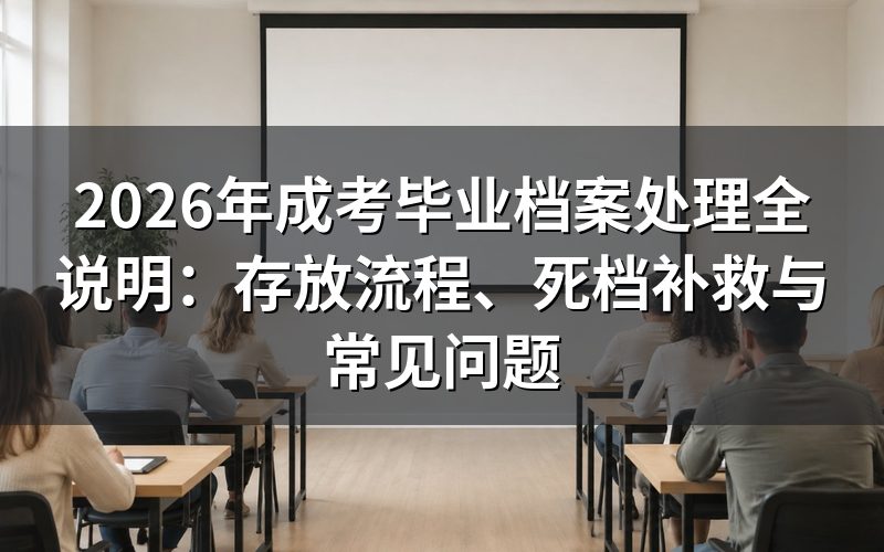 一、成考毕业档案为什么必须存放?