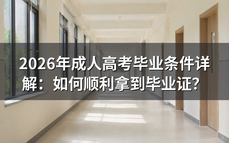 一、成人高考毕业的基本条件