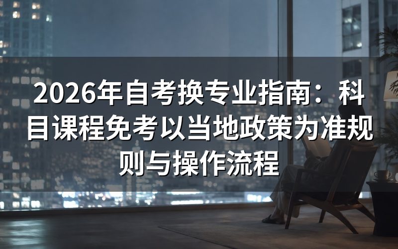 自考考到一半可以换专业吗?