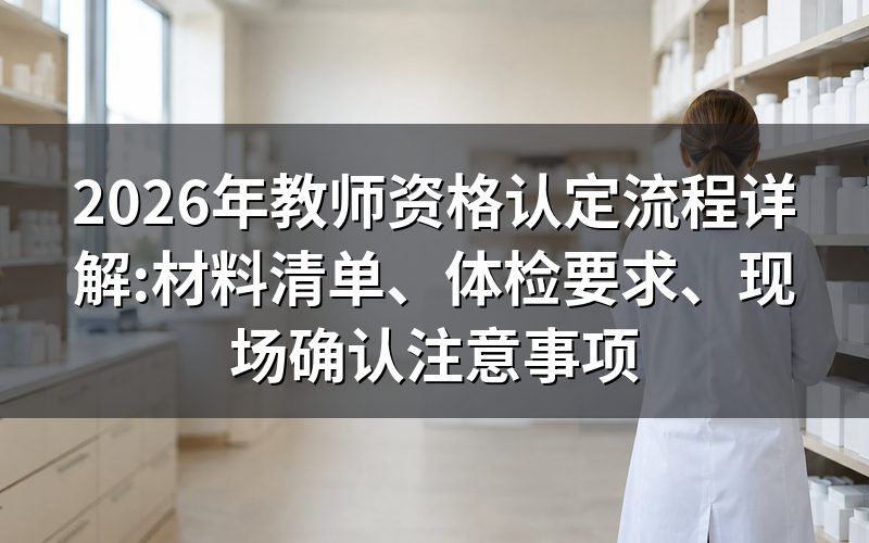 教师资格认定是什么?为什么通过笔试面试还不能直接拿证?
