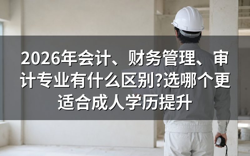 会计、财管、审计三个专业有哪些相同点?