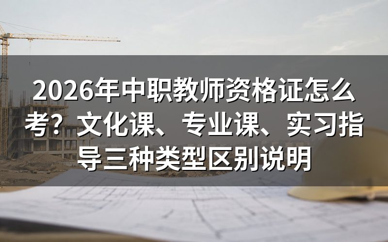 中职教师资格证有哪几种类型?