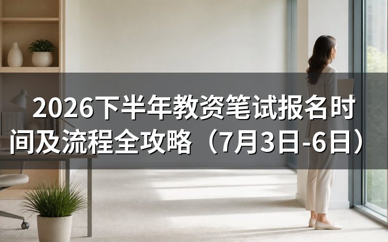 2026下半年教资笔试时间安排