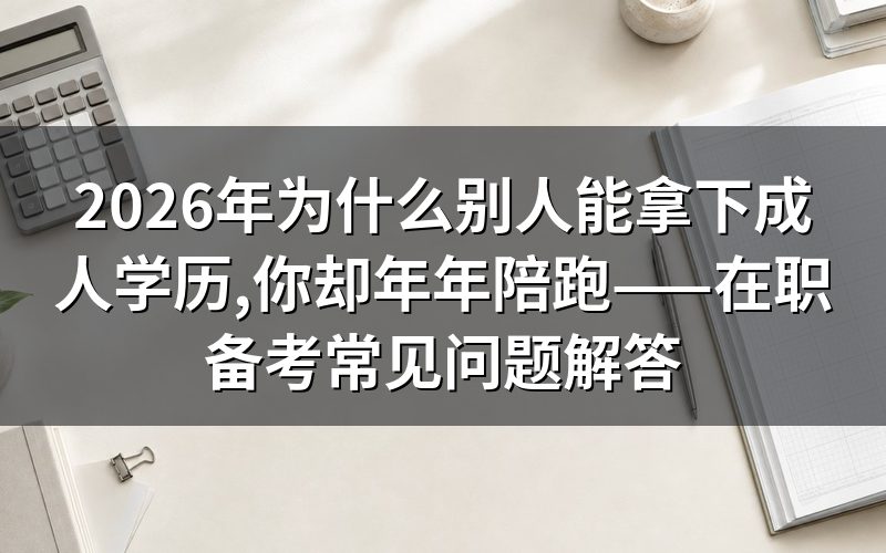 能拿下成人学历的,是哪几类人?