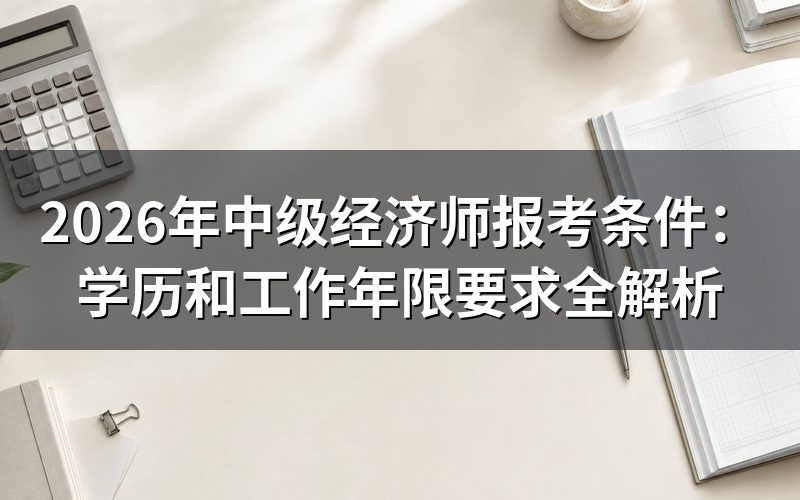 中级经济师报考条件是什么?