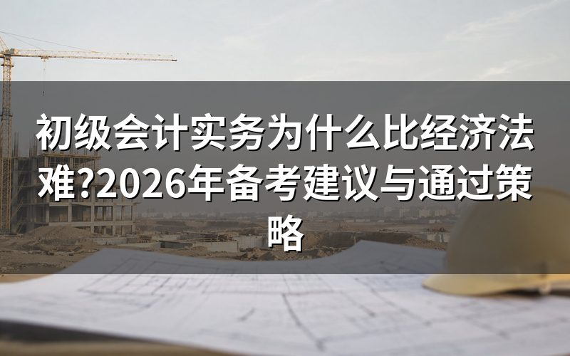 初级会计实务与经济法基础的难度差异