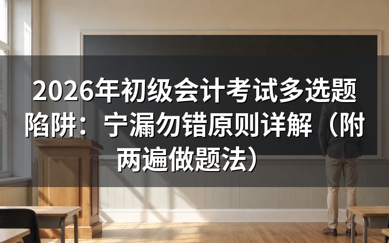 为什么初级会计多选题容易丢分?