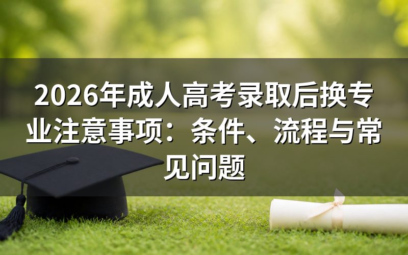 成考录取后能不能换专业？关键看学校规定
