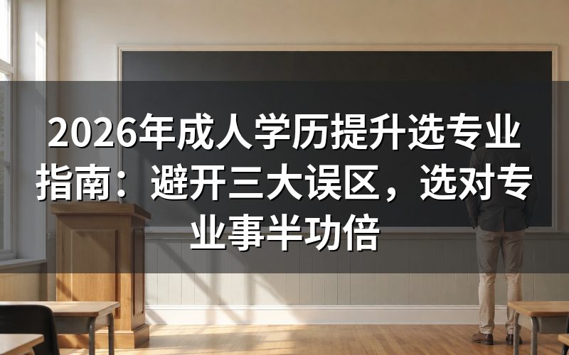 一、你为什么要提升学历?——目的决定专业方向