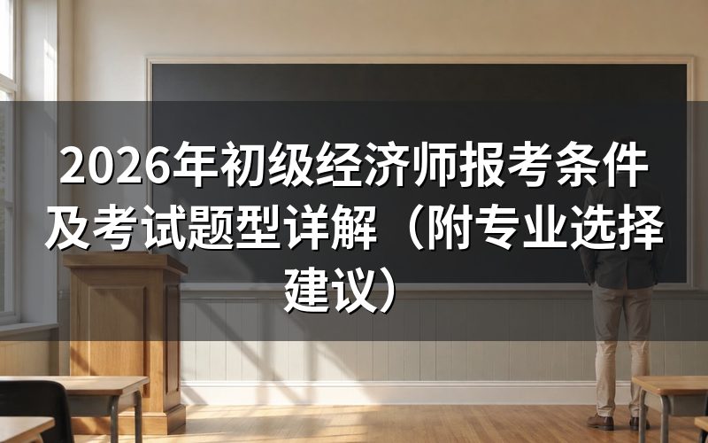 初级经济师报考条件是什么?