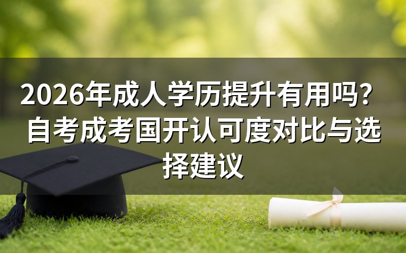 成人学历国家承认吗?能用在哪些场景?