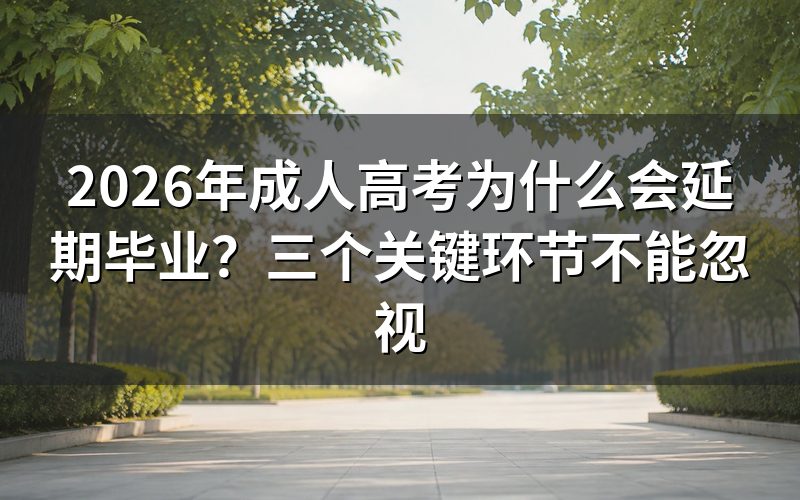 成人高考延期毕业的三个主要原因