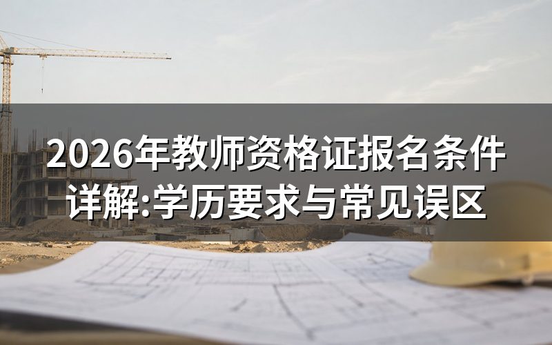 教师资格证报名条件:学历要求按学段划分
