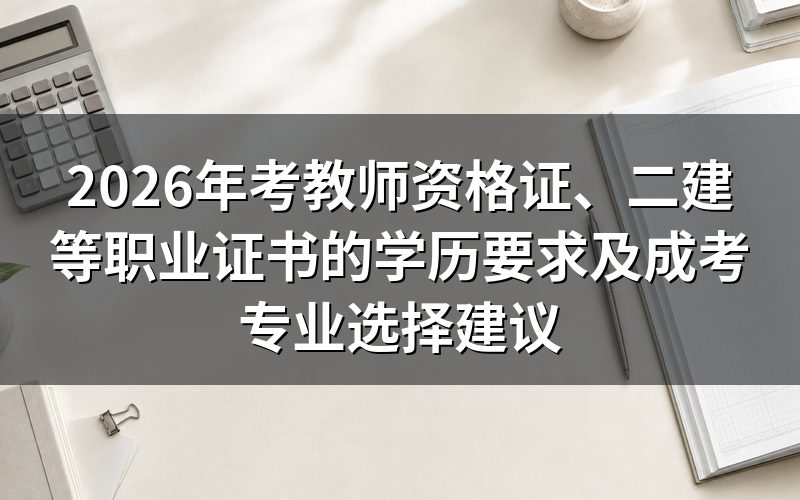 多数职业证书报名有学历门槛,大专是常见最低要求